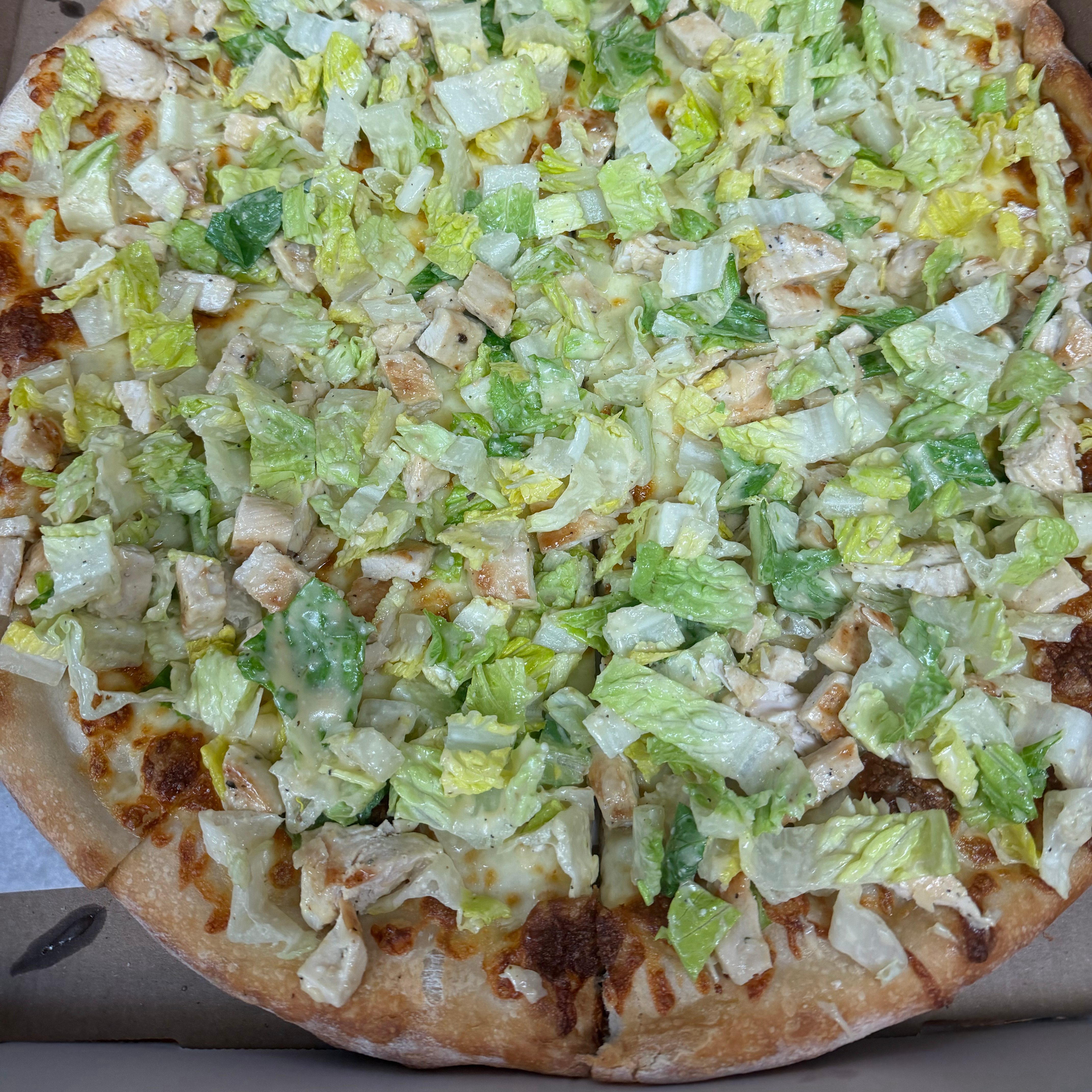 Chicken Caesar Pizza.