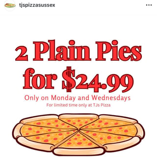 2x 16" Cheese Pizza's