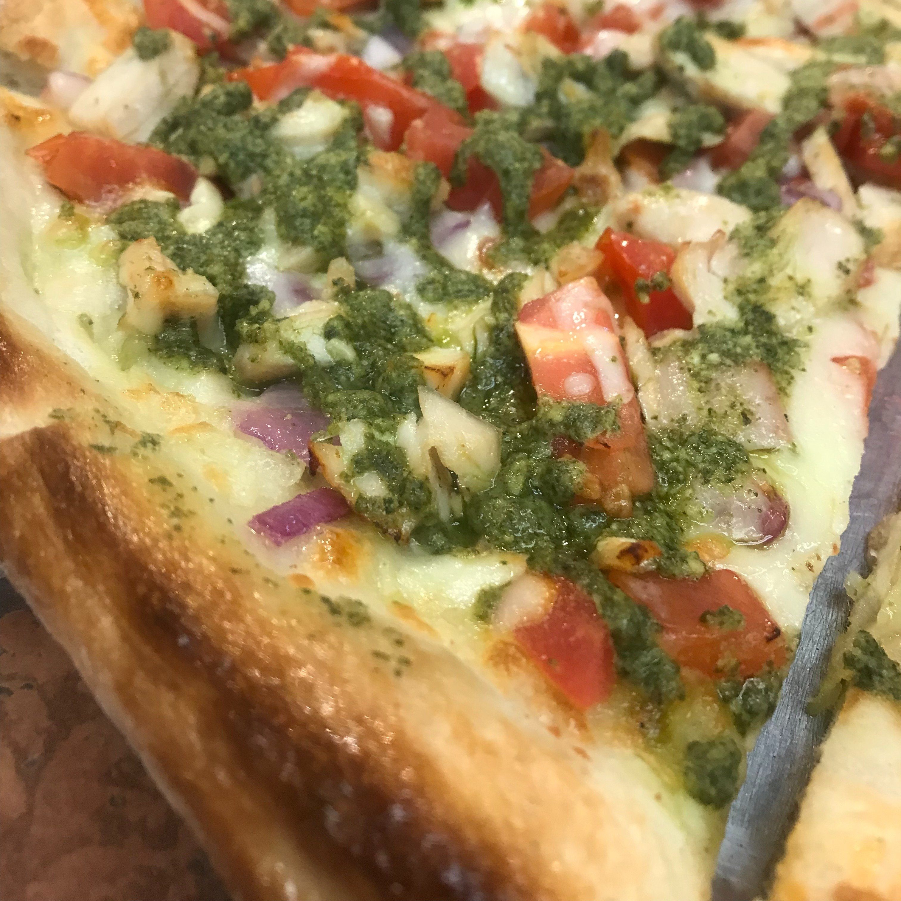 Tuscany Chicken Pesto Pizza.