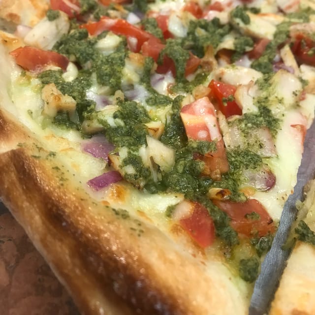 Tuscany Chicken Pesto Pizza.