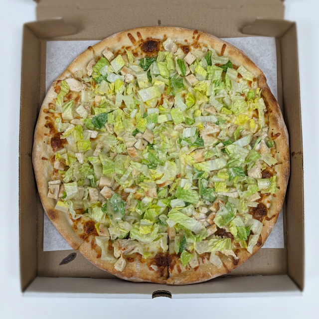 Chicken Caesar Pizza.