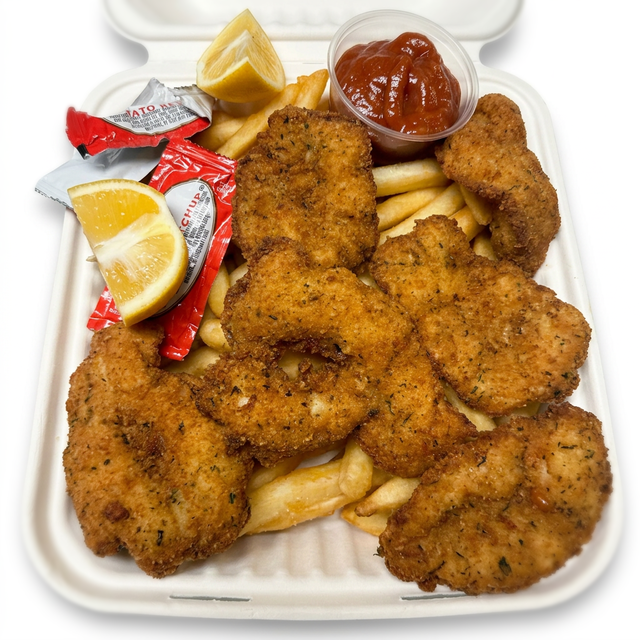 Fried Golden Shrimp.