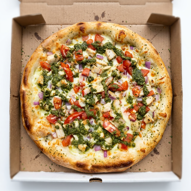 Tuscany Chicken Pesto Pizza.