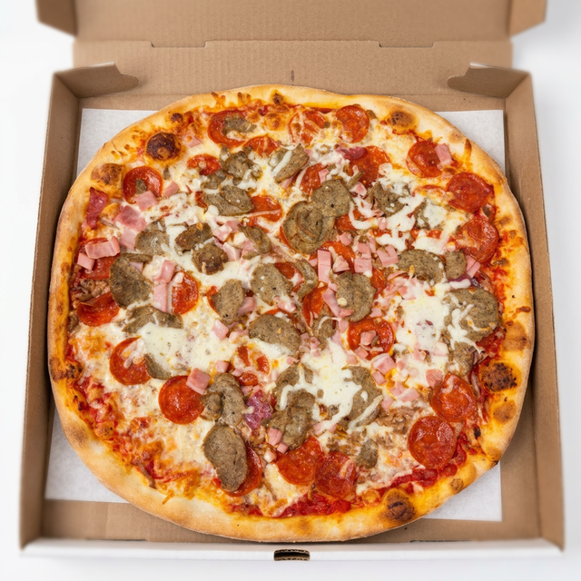 12" Meat Lovers Pizza.